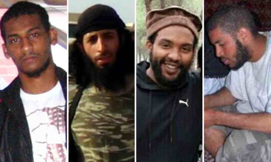 El Shafee Elsheikh (far left) and Alexanda Kotey (far right) were members of a notorious Isis gang that hostages nicknamed ‘the Beatles’. Composite: supplied.