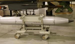 A U.S. B61 Thermonuclear Bomb kept in the U.S. Air Force nuclear arsenal. (U.S. Air Force photo/Released)